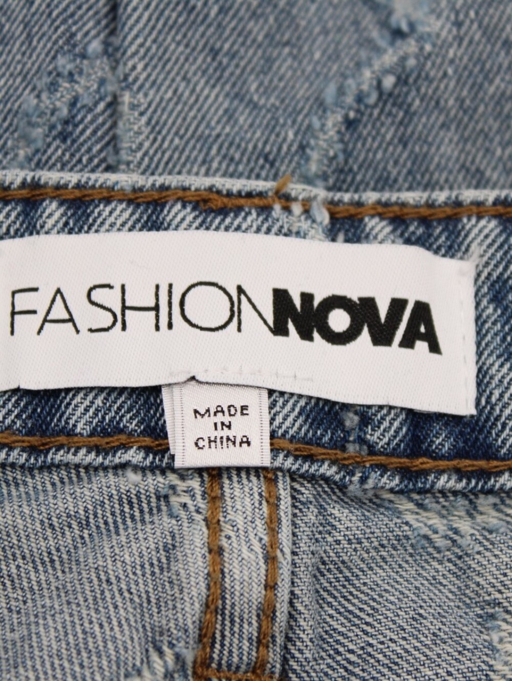 Fashion Nova Flower Power Jacquard Wide Leg Jeans Size 3 - Picture 4 of 8